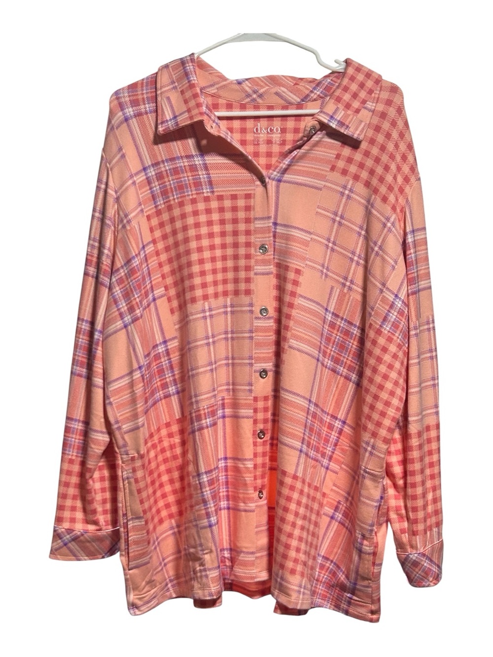 NWOT Denim & Co. Petite Heavenly Jersey Printed Tunic